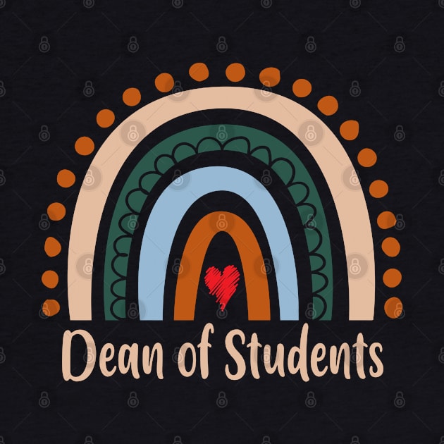 Dean of Students Boho Rainbow graduation thank you by TeeaxArt